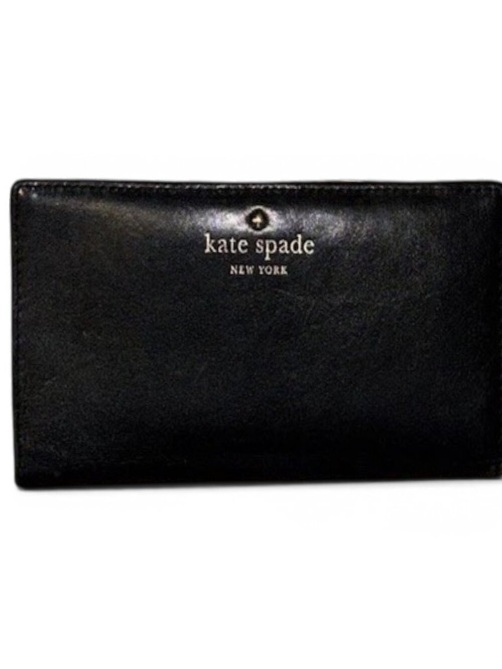The Black Leather Kate Spade New York Staci Large Slim Bifold Wallet